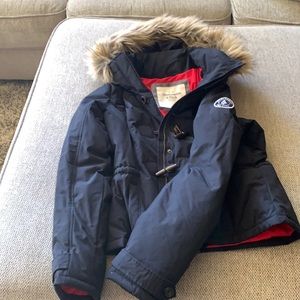 Abercrombie &Fitch jacket with removable fur hood